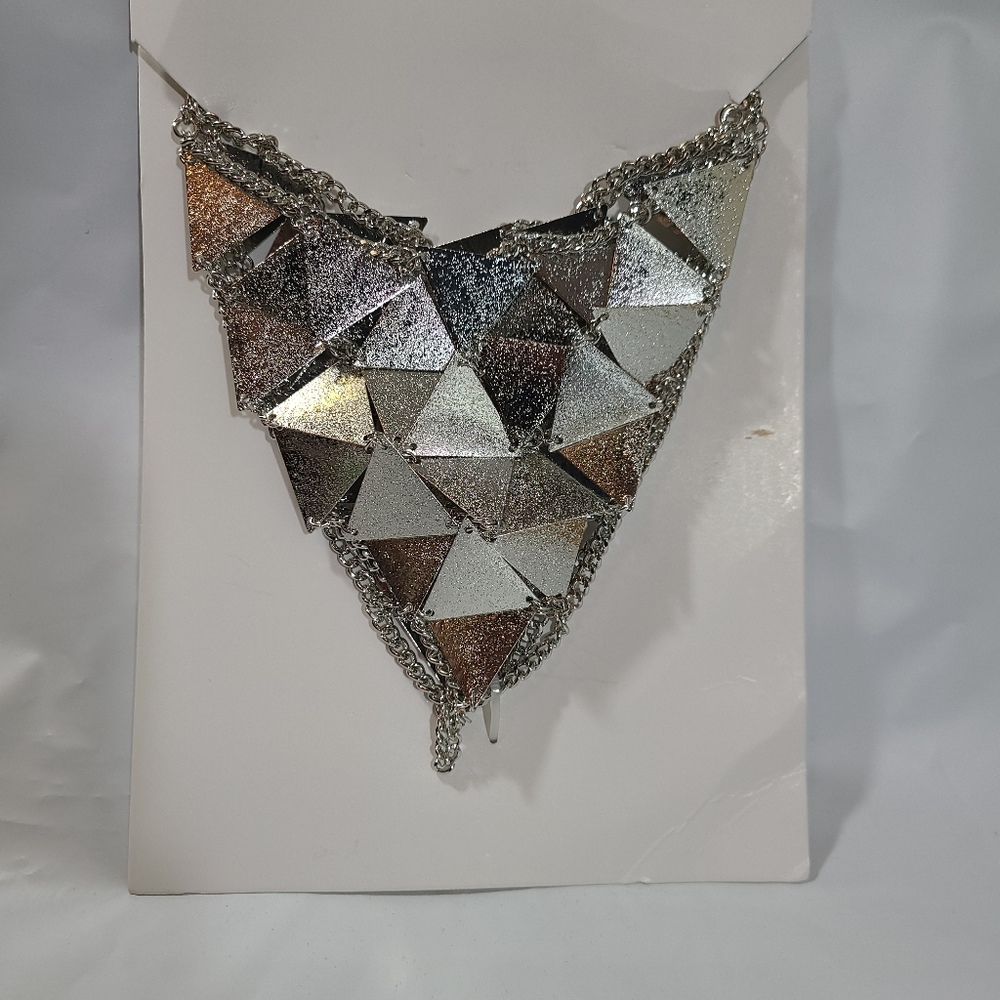 Silver Metal Bra
